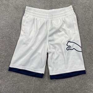 Puma Kid's Activewear Power Kat Athletic Shorts Size 6 White‎ PSP21V7B-01237FME
